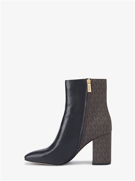 michael michael kors perla leather ankle boot|michael kors thigh high boots.